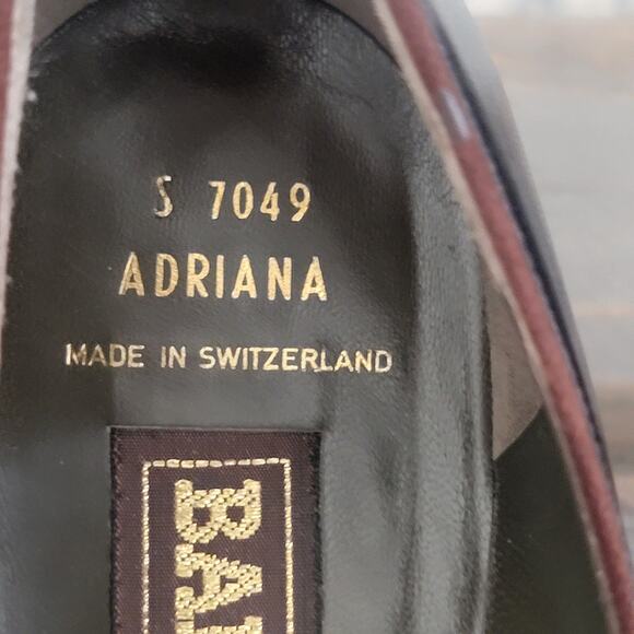 Bally of Switzerland Pointed Toe Ponte Shank Pump Leather Brown Sz  8.5 VTG Work - Picture 10 of 14